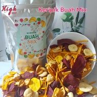 Snack Keripik Buah Mix Viral Cemilan Sehat Keripik Buah Mix Crispy Buah Kering Dried Fruit Chips