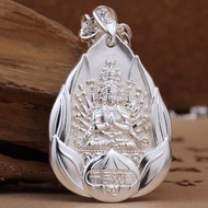 新品现货本命佛吊坠纯银999观音普贤大势至文殊菩萨吊坠项链女挂坠男护身Benmingfo Pendant Sterling Silver 999 Guanyin Puxian Da20251028