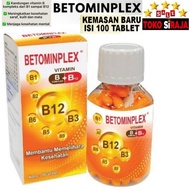BETOMINPLEX VITAMIN B COMPLEX + B12 CONTENTS 100 tablet BETOMINPLEX B COMPLEX + B 12 HEALTH VITAMIN/