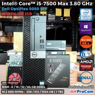 คอมพิวเตอร์(การ์ดจอแยก 2 GB) Dell Optiplex 5050 SFF - CPU Core i5-7500 MAX 3.80GHz SSD M.2 NVMe พร้อมเชื่อมต่อ WIFI+BT [USED]