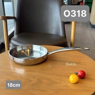 Oyatton O318 18cm vertical stainless steel pan with high quality 316 stainless steel solid bottom