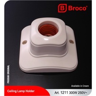 Broco Fitting Plafon Besar 1211 Cream Lampu E27 (G)