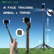 TNW C16 Face Tracking Multi-Function Tripod Ai Follow-up Selfie Stick Gimbal Stabilizer for Phone
