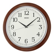 [Powermatic] Seiko QXA813 QXA813B Brown Wooden Case Quiet Sweep Silent Analog Wall Clock
