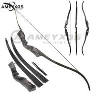 AMEYXGS 57" Recurve Bow 20-55lbs Wooden Bow Riser Takedown Target