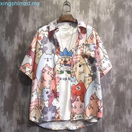 READY STOCK Men Hawaii Women Beach T-shirt Hawaii shirt men baju hawaii lelaki bunga pantai retro ba