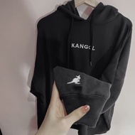 Kangol  深藍色長袖帽踢 帽T