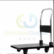 家用搬運拉貨手推車 3寸 鏤空款/靜音輪/PP輪66*40【100公斤】黑色 折疊輕便拖車 手拉車 購物車 Shopping Cart#Trolley#Activity storage cart T-