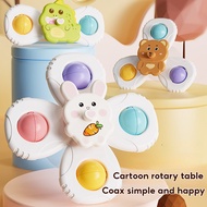 Cartoon Spinner Suction Teether Spin Pcs Top Spiner Baby Bath Spining Sucker 3 Toys For Kids