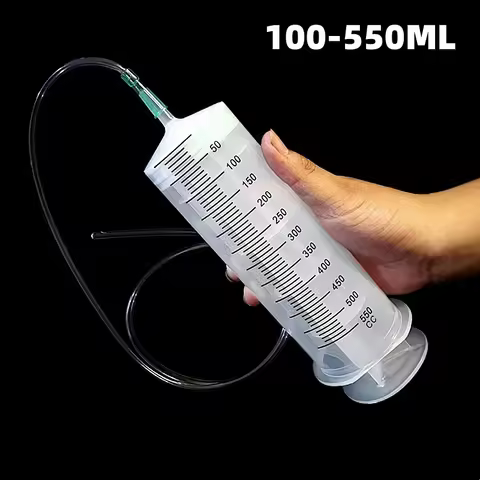 100ml-550ml Syringe Large Capacity With Multifunction 100cm Hose Pump Measuring Washable Injector Fo