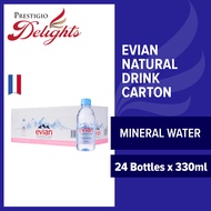 Evian Natural Mineral Water 330ml (1 carton)