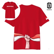 MERAH Red and White My Indonesian Birthday Buju Thick T-Shirt Ksos Bestseller Laos Oversize 17 Augus