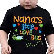 2026 Foreign Trade Cross-Border Summer Children's T-Shirt < Nana's Little Love Bug Letter Printing} 