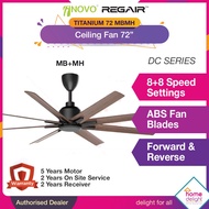 [ FREE SHIPPING ] REGAIR INOVO Titanium 62 72 inch 8 Blades DC Remote Ceiling Fan