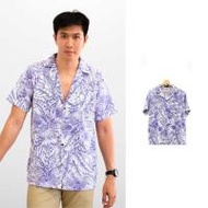 THE ROOM'S - เดอะรูม เสื้อฮาวาย ลาย Hilo สีม่วง (353678-707851010)