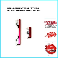 COMPATIBLE TC X MI 9T / 9T PRO ON OFF / VOLUME BUTTON - RED