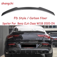 C118 FD Style FRP / Carbon Fiber Spoiler Wing For Mercedes CLA Class W118 CLA180 CLA200 CLA35 CLA220