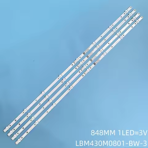 LED backlight strip 8 lamp for 43"TV 43PUS6162 43PUS6412 LBM430M0801-BW-3 TPT430U3-EQYSHM.G TPT430H3