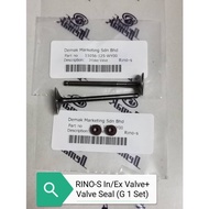 Demak Rino S 125 Intake and Exhaust Value + Valve Seal (1 Set)