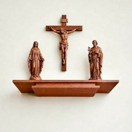 Colorful MDF wall-mounted altar shelf, Catholic altar, God altar with full wall-mounted accessories