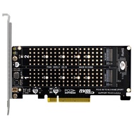 PCI-E X8 Double Disk RAID Card NVME M.2 M KEY SSD Expansion Adapter Extended Dual NVME RAID PCI-E X8
