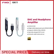 FiiO KA11 USB C To 3.5mm Audio Adapter 32bit/384KHz Type C To 3.5mm USB Dongle HiFi DAC Headphone Am