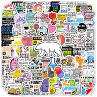 130Pcs/Set ☆ Funny Science Slang - Chemistry & Physics & Biology‌ Mini Diary Manual Stickers ☆ DIY F