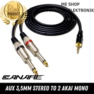 kabel audio jack mini stereo 3,5mm to 2 jack akai mono 6,5mm