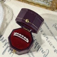 18K金鑽石戒指 - 水滴線戒