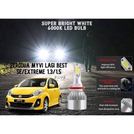 Perodua Myvi L/B SE/EXTREME 1.3/1.5 C6 LED Light Bulb 6000K White 1Pair 2pcs Car Headlight / Fogligh