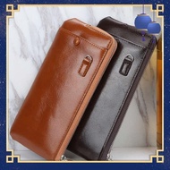 dompet lelaki beg dompet lelaki Beg lelaki baru versi Korea dompet mendatar kulit klac kasual pelbagai fungsi pertengahan panjang anti-kecurian dompet lelaki