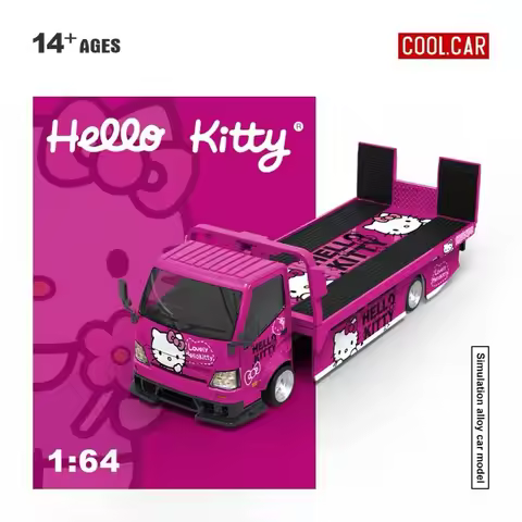 Time 1:64 H300 Flat Transport Trailer SPOON and Martini Simulation Alloy Vehicle Model.