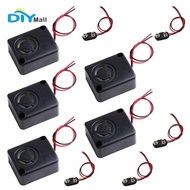 12V DC Black Mini Piezo Alarm Siren 110dB Insurance Safes Anti-Theft Alarm High-Decibel Buzzer for C