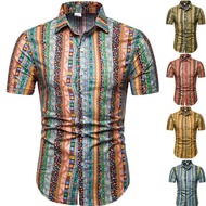 Hawaiian Shirt Pendek Lengan Baju Pantai Baju Pantai Baju Hawaii Lelaki  Summer