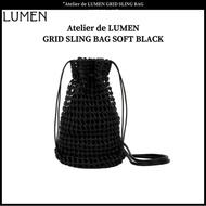 Atelier de LUMEN GRID SLING BAG SOFT BLACK