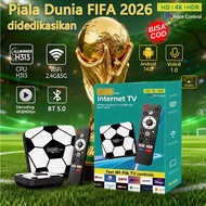 DIGITAL TV Box Android 14 - Globe Box 2026 World Cup | 4K Resolution 60FPS Ultra HD, WiFi 6, HDR10+,