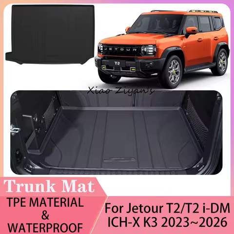 For Jetour T2/T2 i-DM ICH-X K3 2023~2026 2024 2025 Car TPE Waterproof Trunk Mat Trunk Cover Anti- Sc