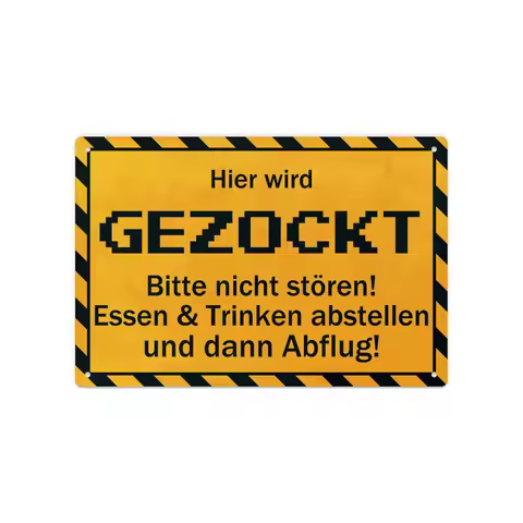 1pc, Gamer Warning Vintage Metal Tin Sign, Please Do Not Disturb, Leave Food Drink And Then Depart, 