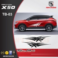 PROTON X50 CAR BODY STICKERS SET TB-03