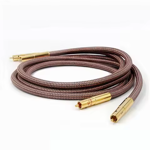 Hifi high-end Accuphase 40th Anniversary Edition OCC pure copper RCA Interconnect Audio Cable Gold p