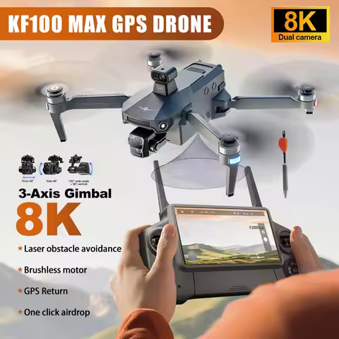 KF100 MAX Professional GPS Drone 8K 3-Axis Gimbal HD Aerial Photography Obstacle Avoidance Digital I