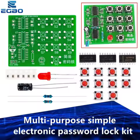 1~5PCS EGBO Multi-purpose simple electronic password lock kit electronic DIY kit Hobbyist, electroni
