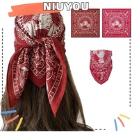 NIUYOU Woman Hip Hop Face Towel, Peace Dove Handshake Print Men's Headscarf, Fashion 55x55cm Breatha