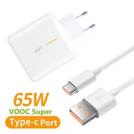 65w Super Vooc Usb Charger Superdart Type C Cable For Oppo Find X2 Pro Reno 5 5g 3 4 Pro Ace 2 Realme X50 Gt Neo Quick Cargador