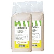 Zimmermann Sportnahrung Organic Coconut Flour Pack of 2 (2 x 1000 g) - High Protein Content - High Fibre Content - Gluten Free