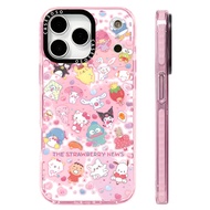 Cartoon Family STRAWBERRY NEWS Color Case Compatible For IPhone 11 12 13 14 15 16 17 Pro Max 13Mini 