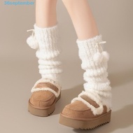 SEPTEMBER Lolita Boots Cover, Y2K 42cm Furry Leg Warmers, Harajuku Style Soft Kawaii Japanese Style 