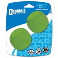 Chuckit! Erratic Ball Dog Toy, Medium 2.5" (6Cm) Diameter - 2Pack-(D103-9656)