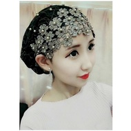 [Genuine Product Promotion] Muslim New Style Gauze Scarf Hat Headscarf Hair Female Cap Golden Silk Thread Embroidered【正品促销】穆斯林新款纱巾帽子头巾回族女盖头金丝线绣花包头帽[promosi autentik] Muslim gaya baru scarf topi tali kepala Hui kepala perempuan berpakaian dengan benang ema