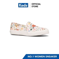 KEDS WF65360 DOUBLE DECKER RPC STRAWBERRY FIELDS/WHITE MULTI women's sneakers slip-on white floral pattern hot sale